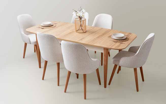 Flora Yemek Odası Takımı görsel 3